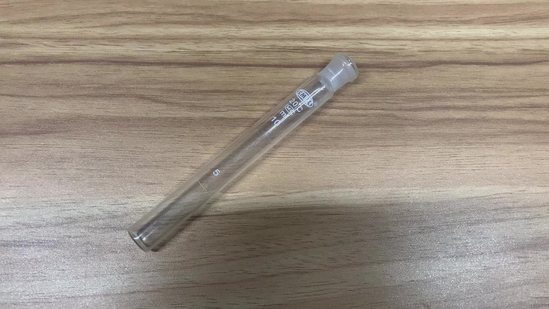 Laboratory Glass Colorimeter Tube With Glass Hollow Stopper 10ml 25ml