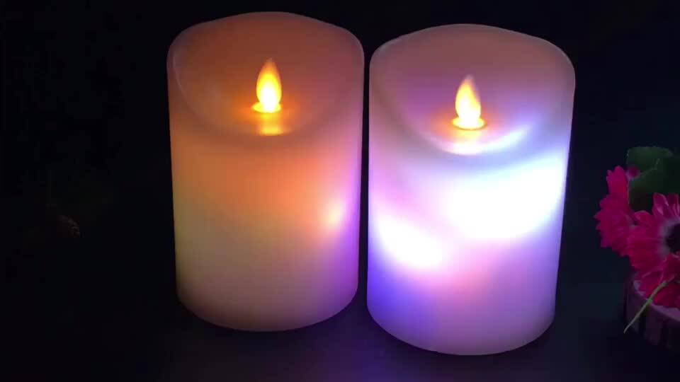 Hot Sale 3 Inch Battery Operated Candles Flameless Candle Led Four Key