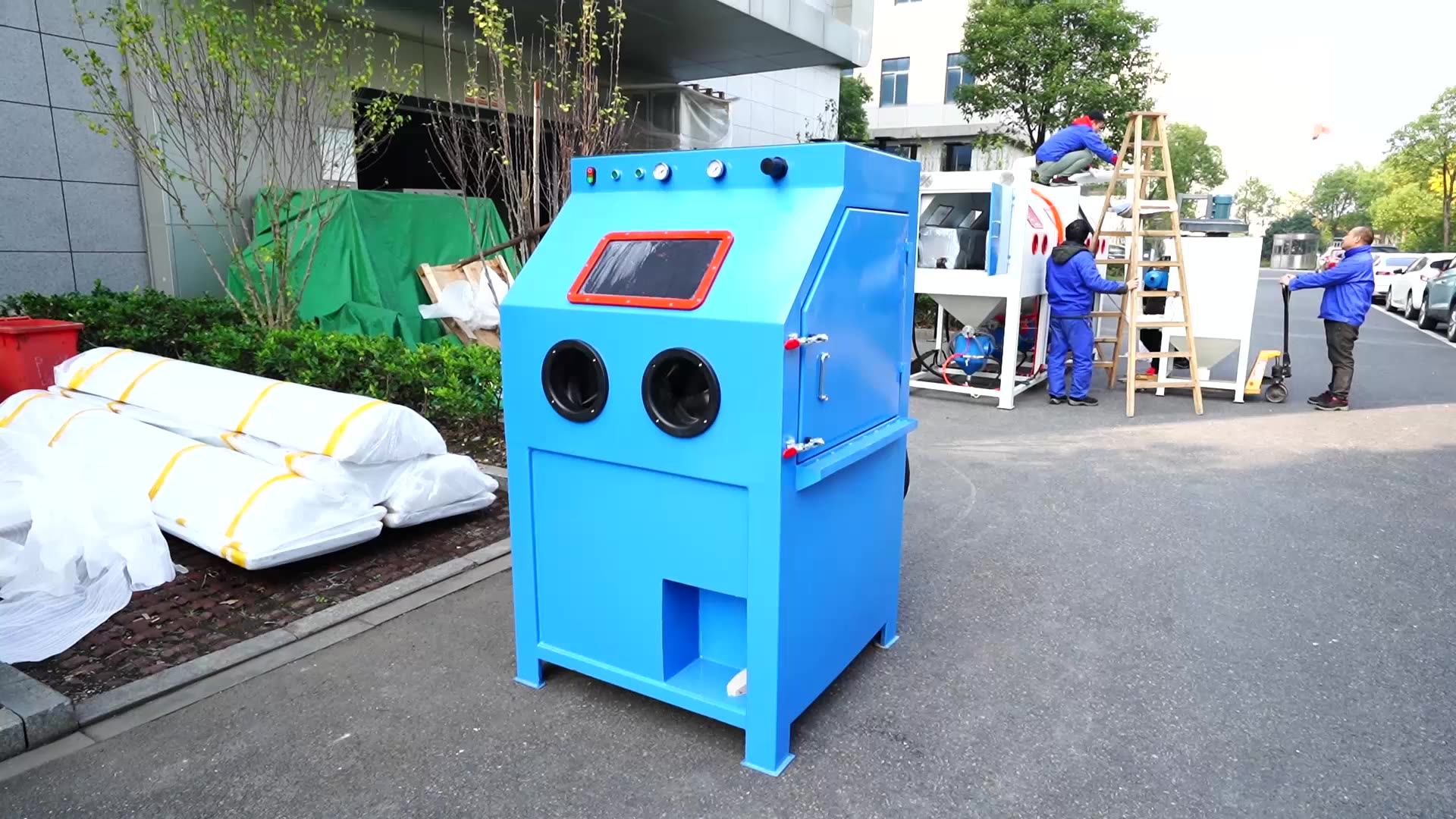 Surface Cleaning Water Sandblaster Wheel Sand Blasting Machine With