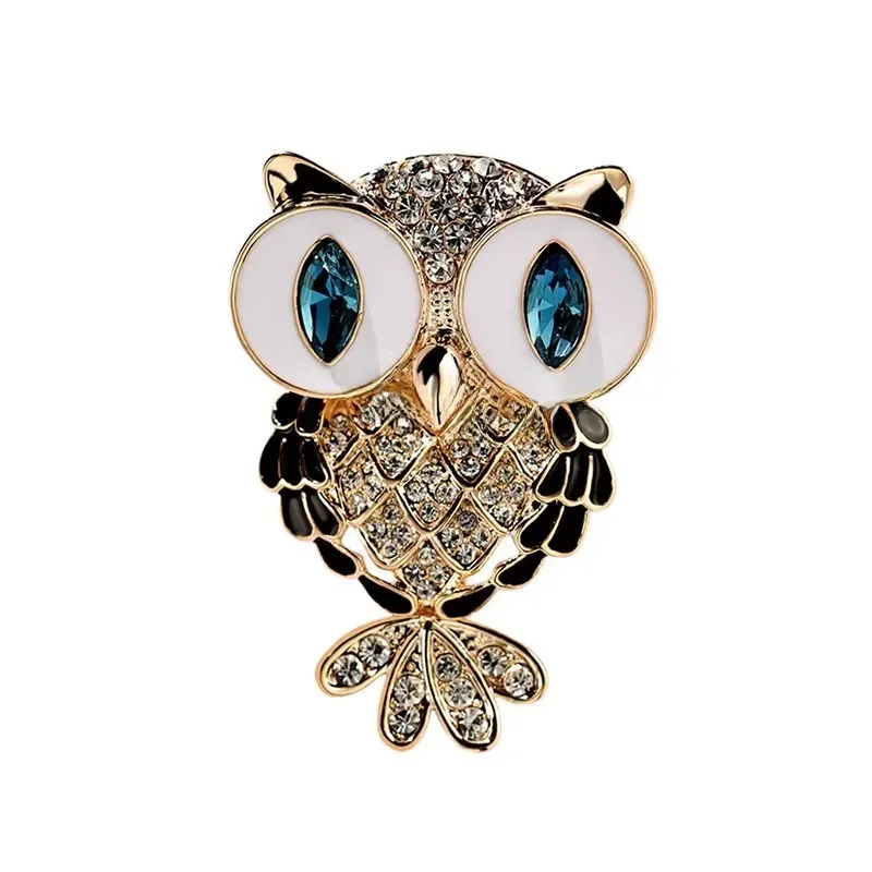 Three-dimensional Owl Brooch High-end Women's Cute Animal Corsage Suit Accessories Collar Pin Y Men's Personalized Jewelry