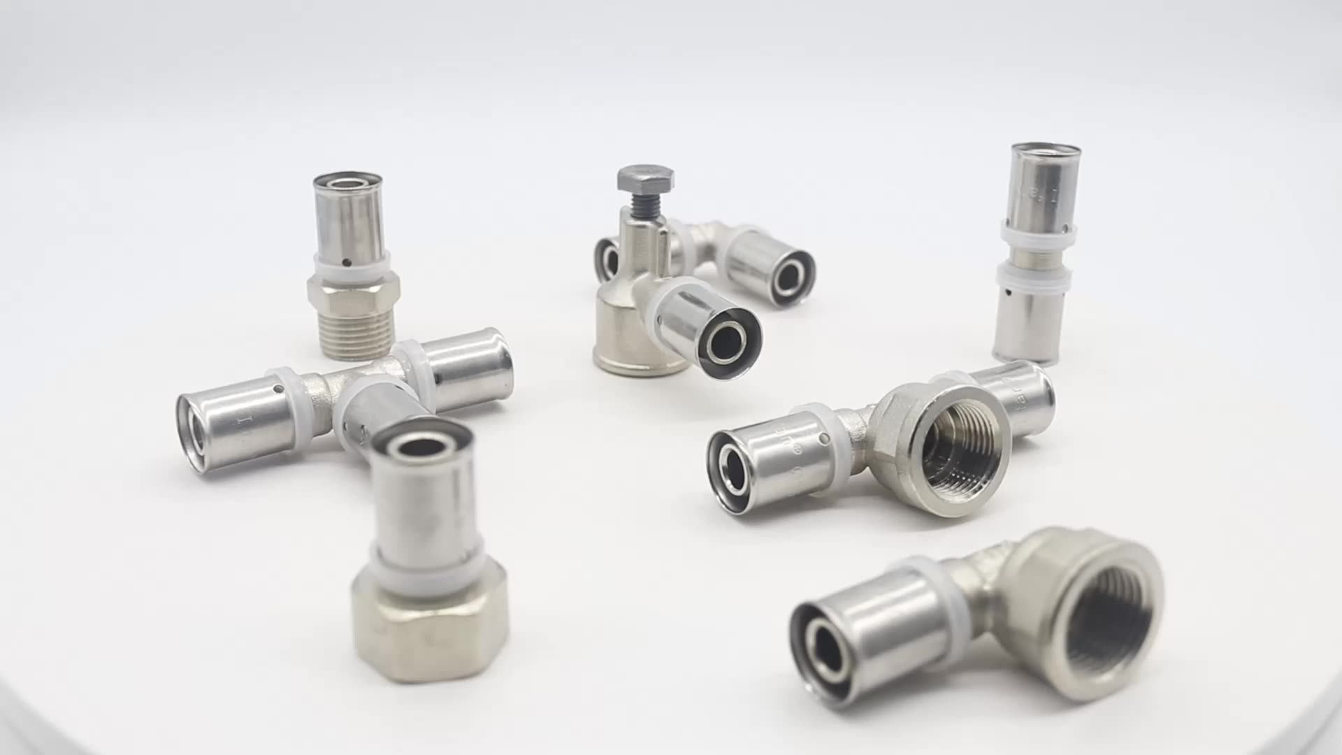 Ifan Customization Pex Pipe Fittings Brass White Tee Pex Press