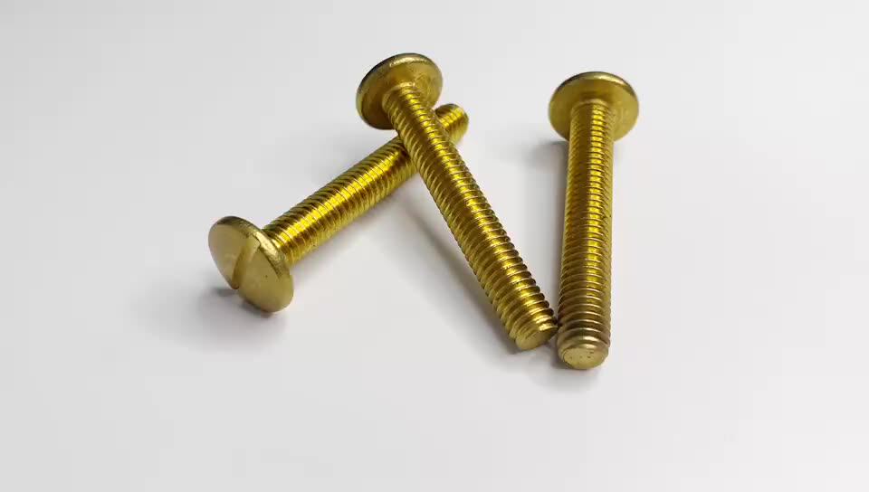 Brass Slotted Pan Head Bolts Dome Truss Head Bolt M2 M3 M4 M5 M6 M7 M8