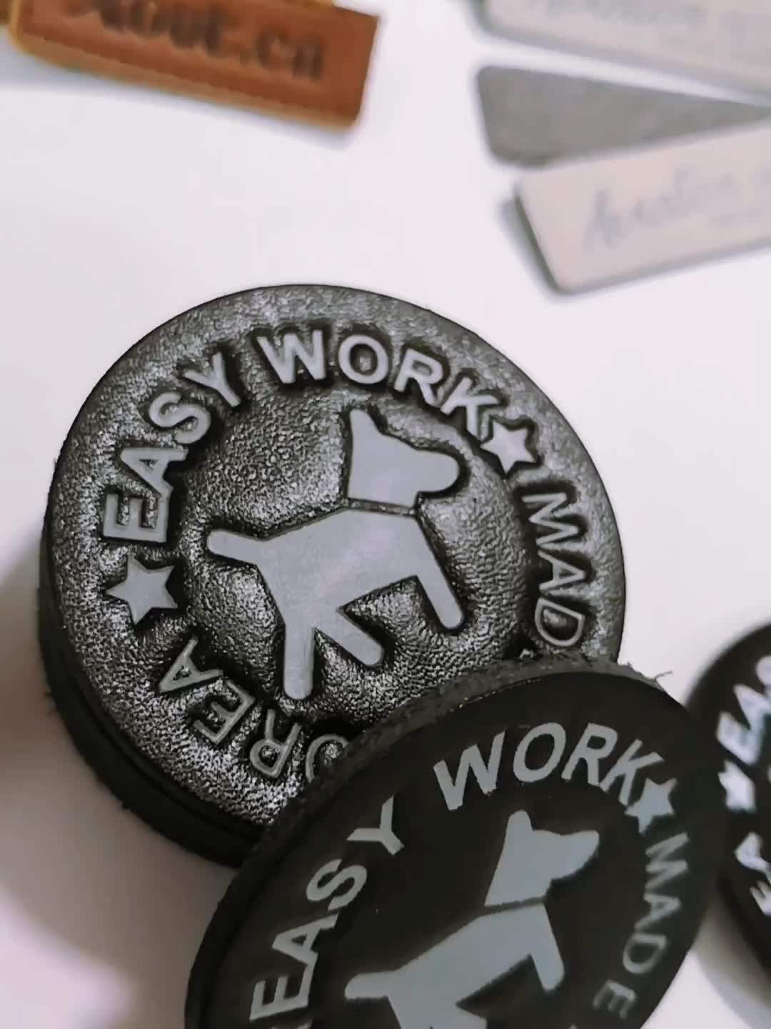 Custom Leather Embossing Patches For Hats,Personalized Fake Leather