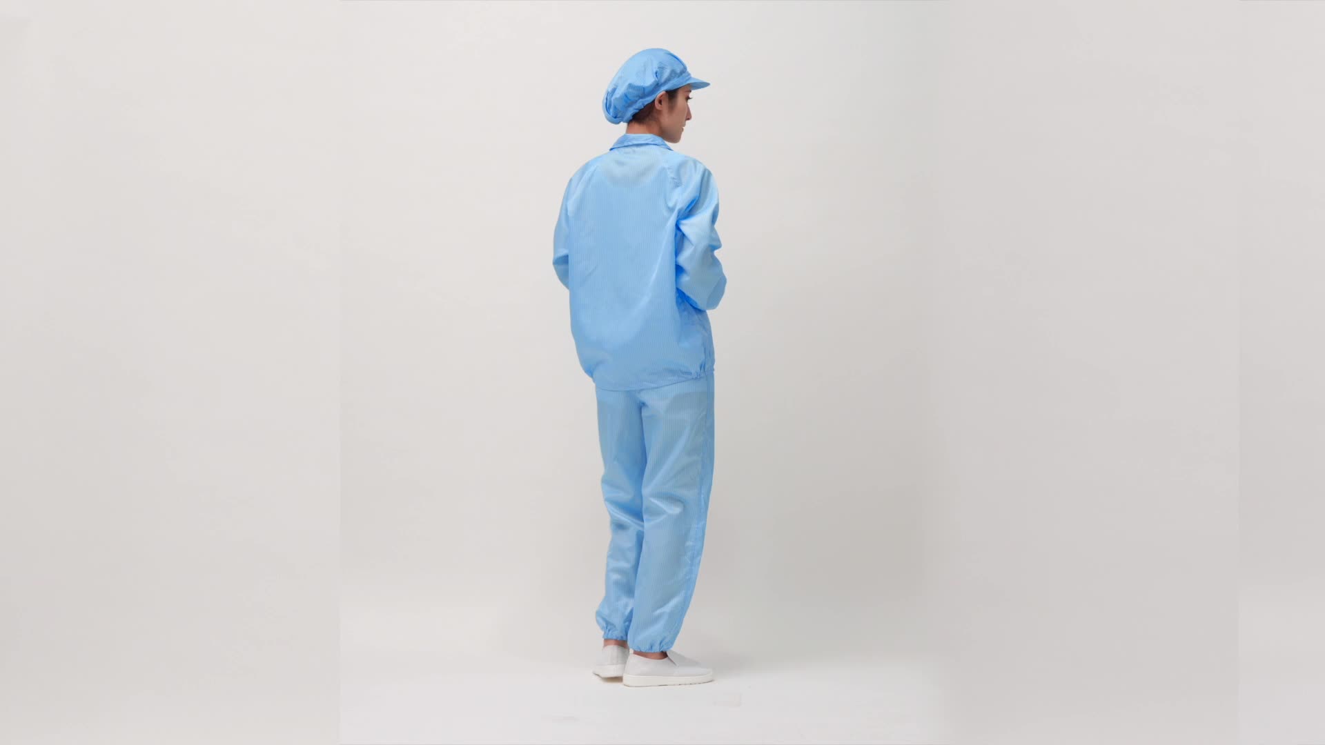 bảo hộ lao động phòng sạch Quần áo chống bụi tách quần áo lao động chống tĩnh điện phù hợp với quần áo sạch áo ngắn nhà máy thực phẩm nhà xưởng không bụi nam nữ màu xanh quần áo tĩnh điện quần áo bảo hộ phòng sạch 