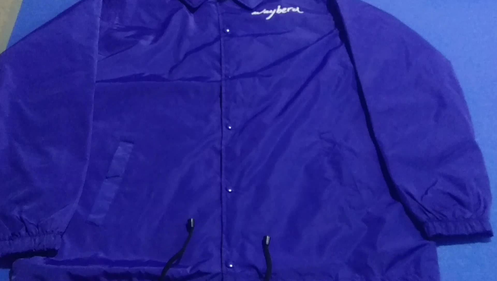 2 Tone Color High Quality Customized Wholesale Coach Jacket / Hooded