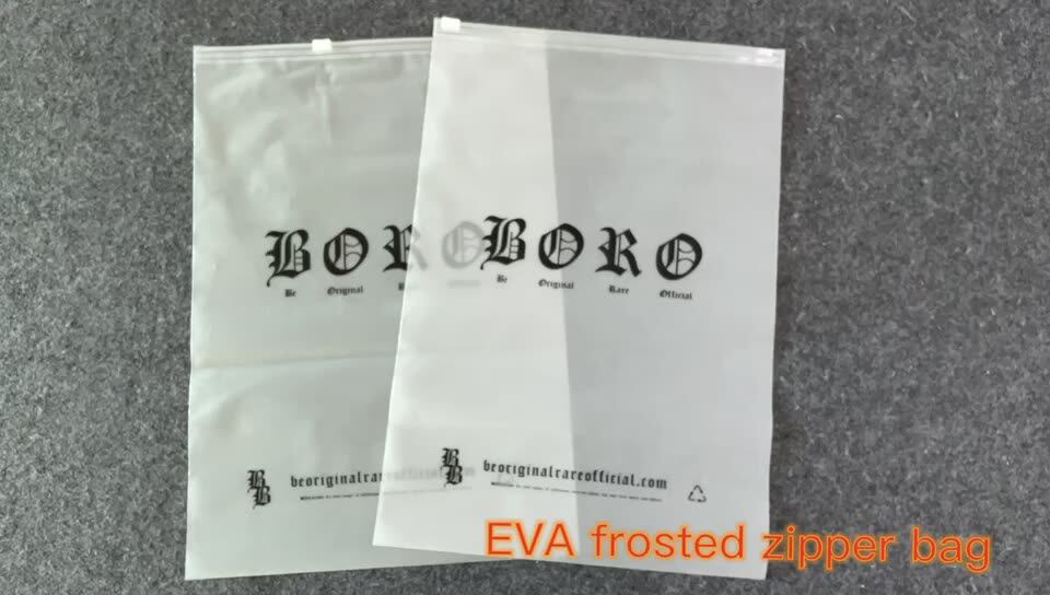 Resealable Poly Plastic Bag With Logo Printing Custom Clothing T Shirt