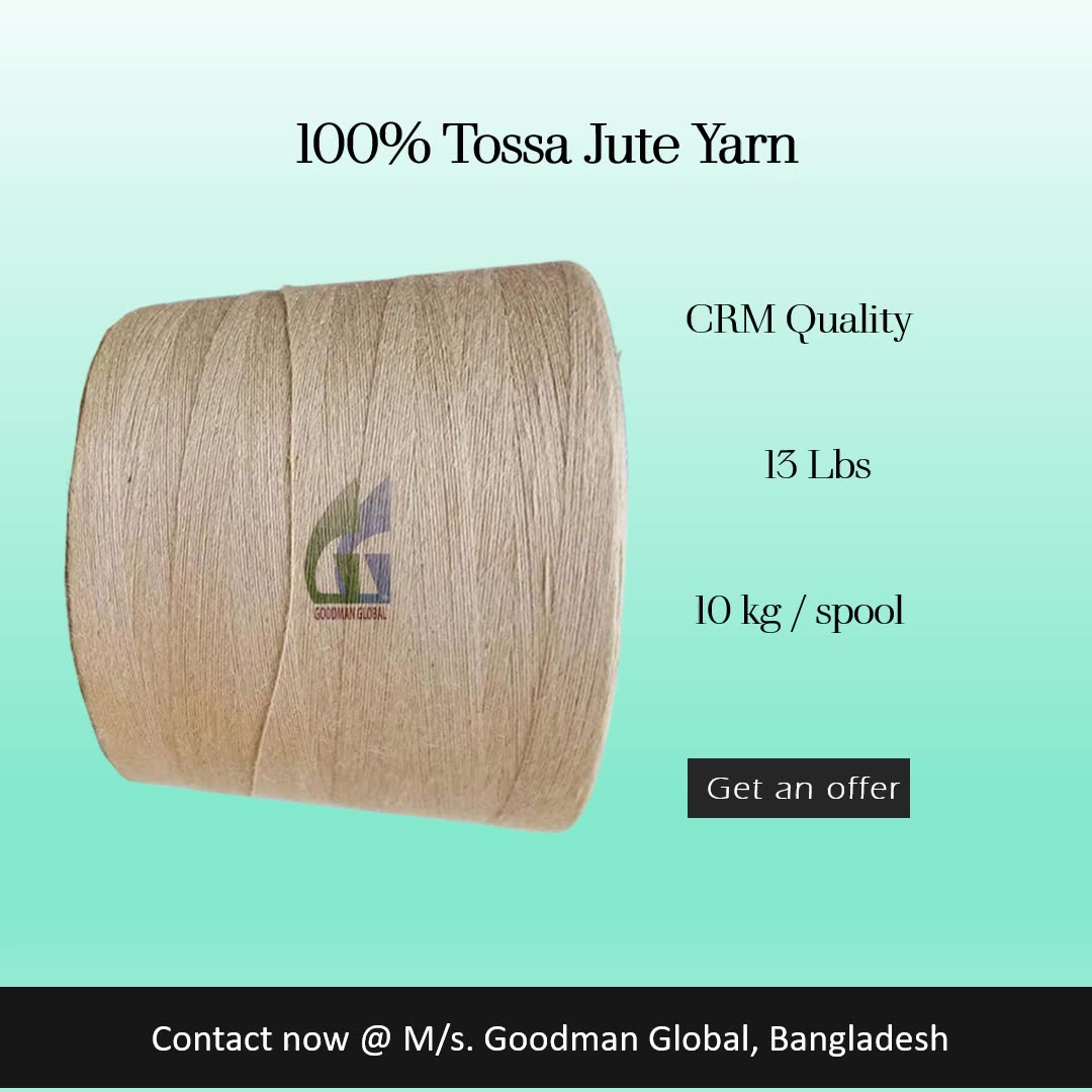 13 Lbs 1 Ply Crm Quality Jute Yarn 100 Tossa Natural Hilo De Yute