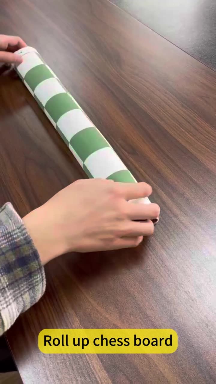 Rollup Chess Game Board Pieces Set Tournament Chess Mat Pu Leather