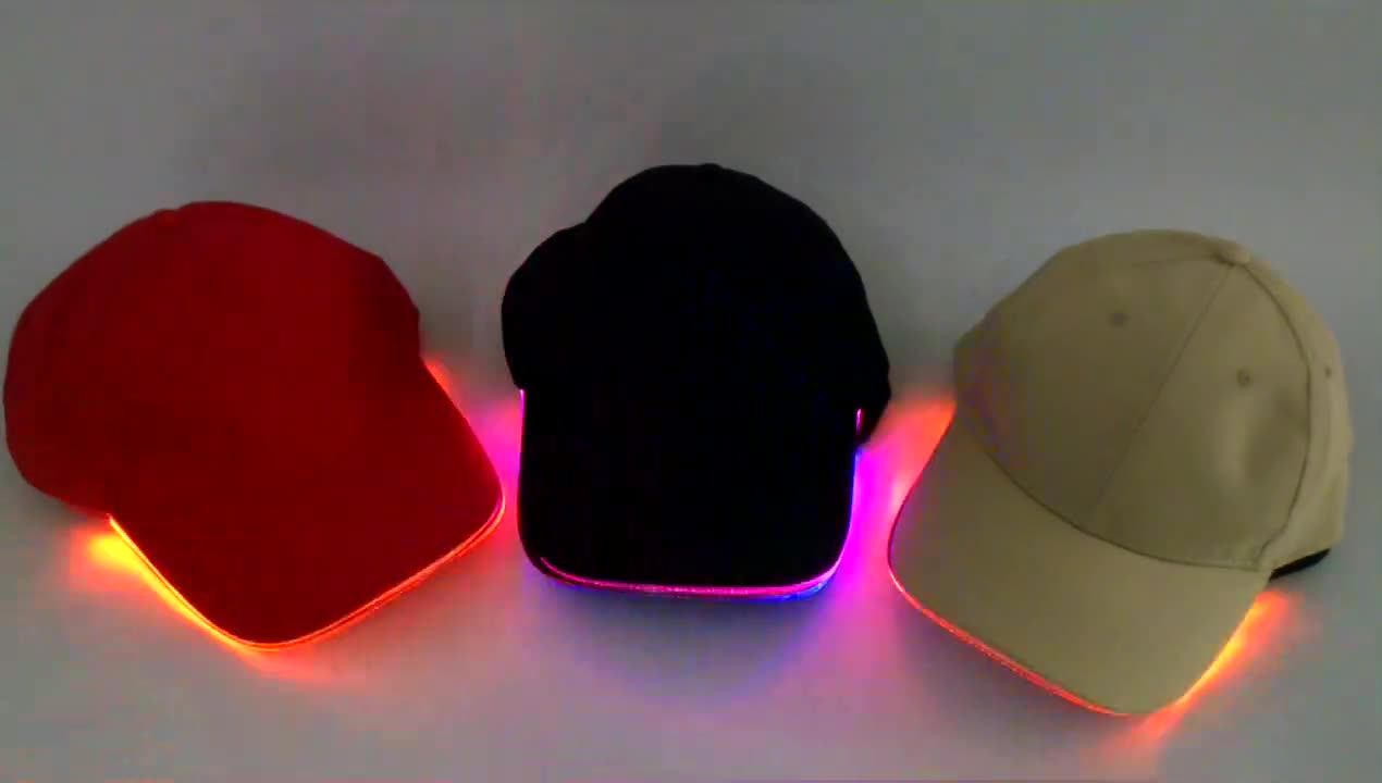 Hot Selling Battery Powered Led Baseball Cap For Sports Events Or