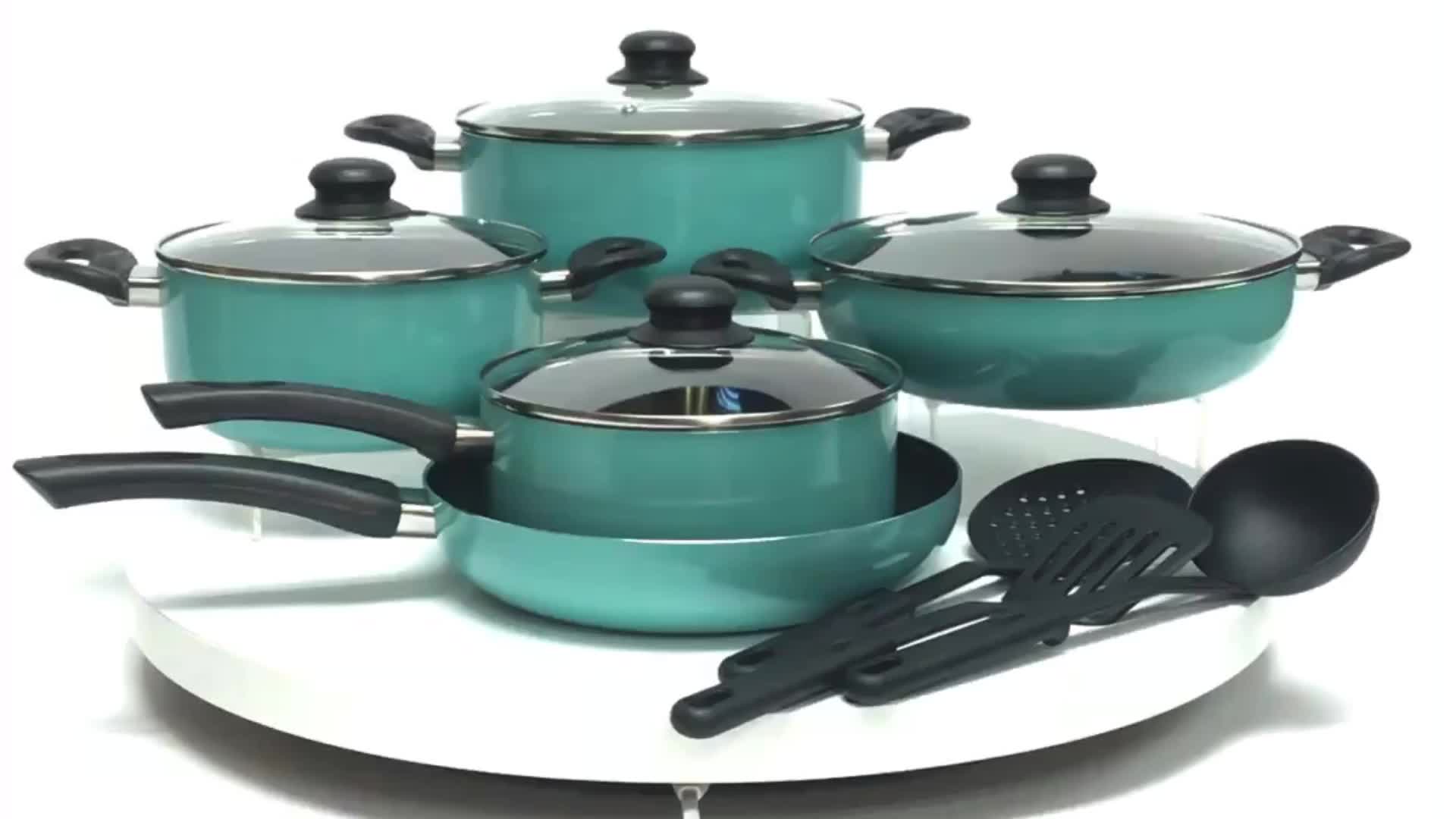 Pressed Aluminum Camp Cook Set 12pcs Set With Kitchen Utensils Msf6214