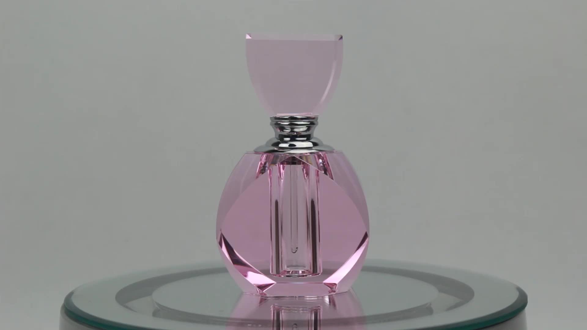 French Crystal Essential Oil Bottles Empty Pink Perfume Bottle Buy