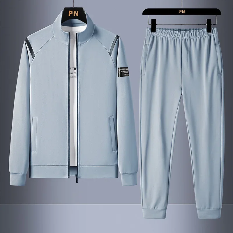 Factory Direct Supply Sports suit Men's 2024 Spring and Autumn Casual Loose Long Sleeve Cardigan Sweater Trousers Trendy