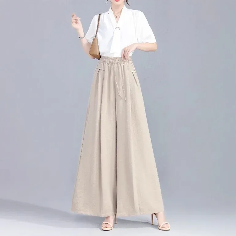Silk fashionable elegant comfortable breathable trousers