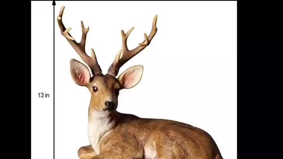 2018 Hand Painted Resin Deer Statue For Holidays Garden Decoration