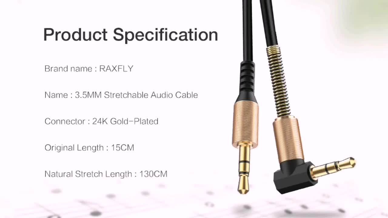 3.5mm Audio Cable 3.5 Jack Male To Male Aux Cable Spring Headphone Code
