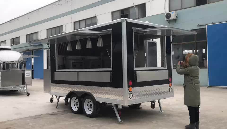 Silang Salad Refrigerator Three Sinks Food Trailer With Alko Axle