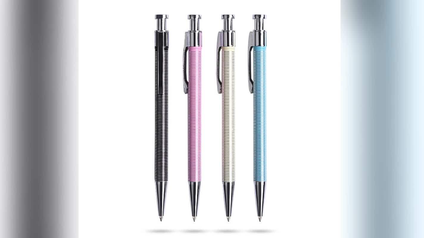 Novelty Luxury School Thin Metal Pen Set With Ballpoint Pen Souvenir
