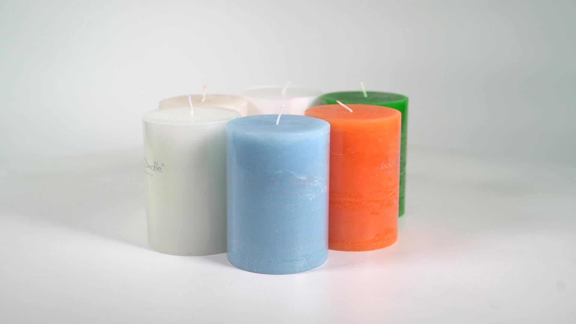 Decorative Pillar Candles White Square Or Circle Round Bougie Buy