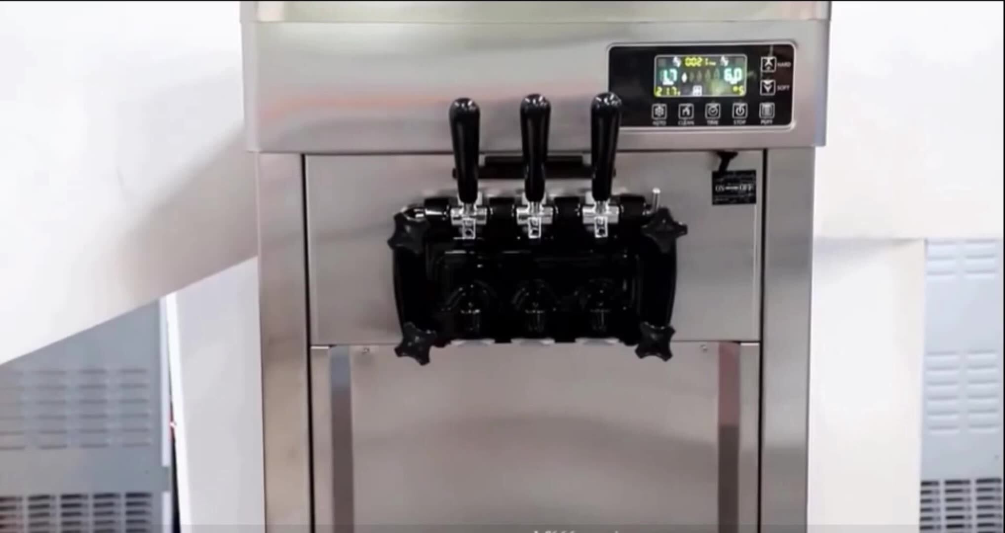 Portable With Pulley Commercial Ice Cream Sorbet Making Batch Freezer