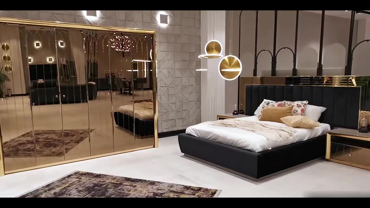 Italian Luxurious Modern Bedroom Furniture Set Made In Turkey Turkish