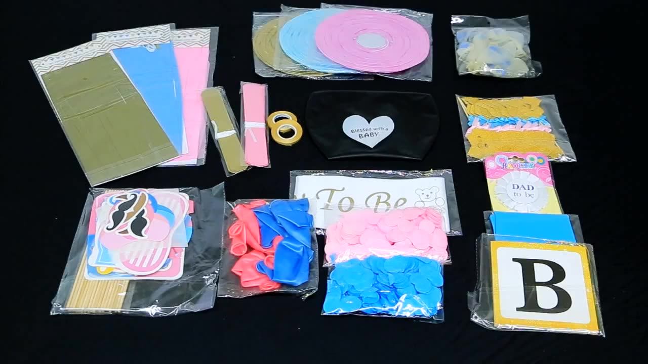 12 Inch Latex Balloon Gold Gender Reveal Confetti For Party Decoration