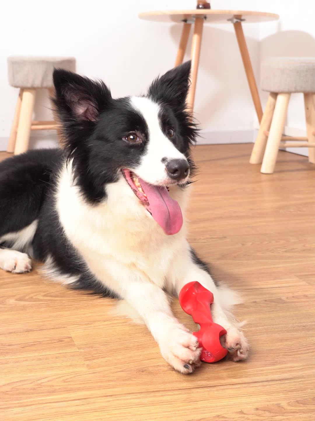 Rubber Pet Dog Chew Toy Bone No Stuffing Industructibal Large Toughest