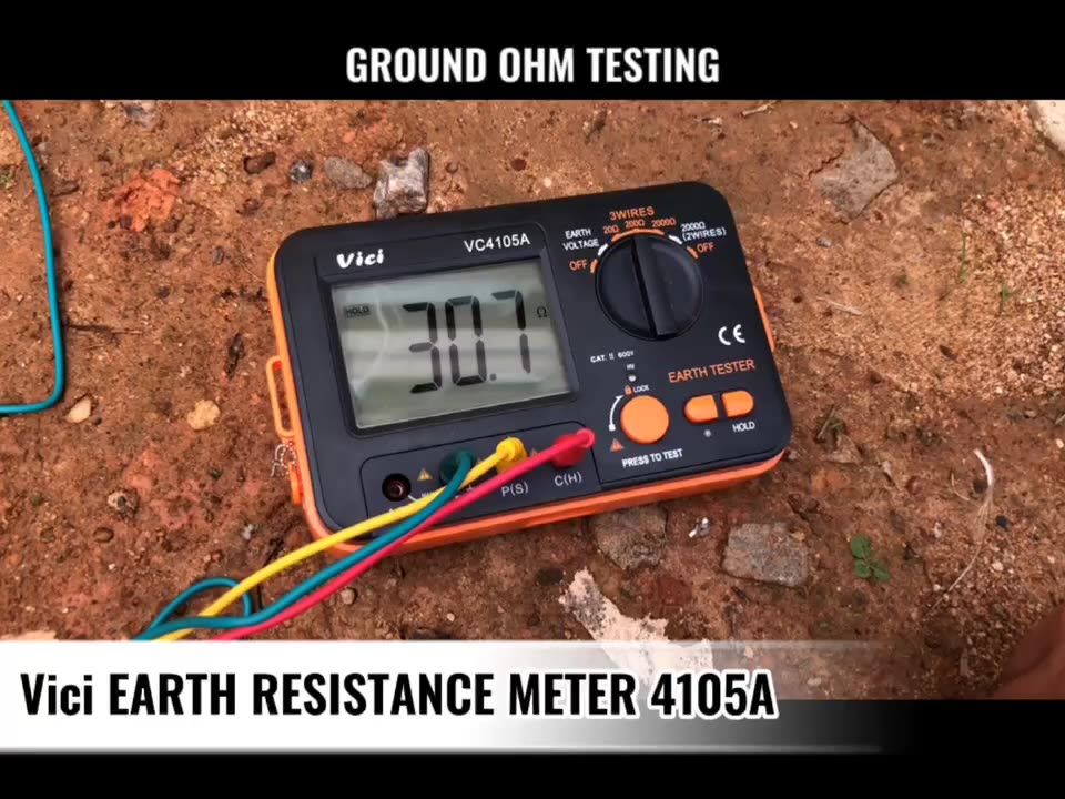 Vc4105a Digital Earth Resistance Meter Ground Resistance Test