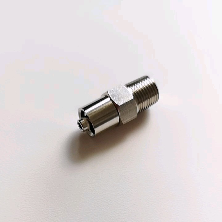 Nickel Plated Brass Metal 1/4 Npt 1/8nptmale Thread To Male Luer Lock