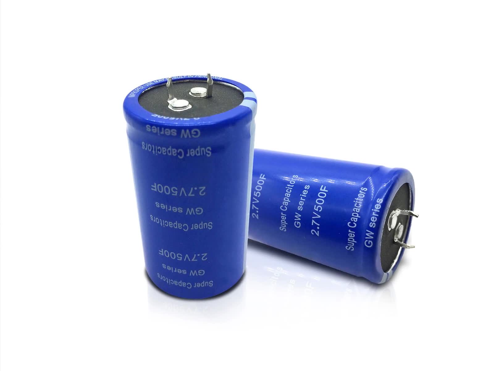 Blue Super Farad Capacitor 2.7V 500F Capacitor Ultracapacitor High Frequency