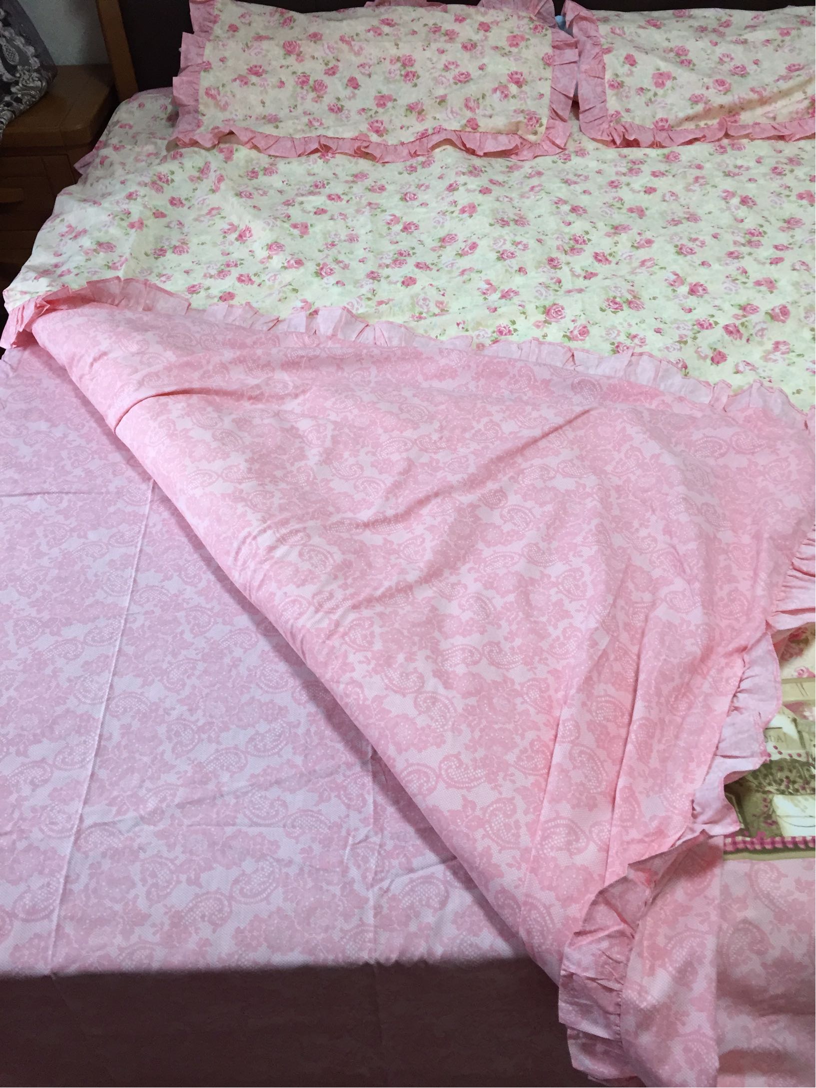 水星家纺全棉公主风四件套