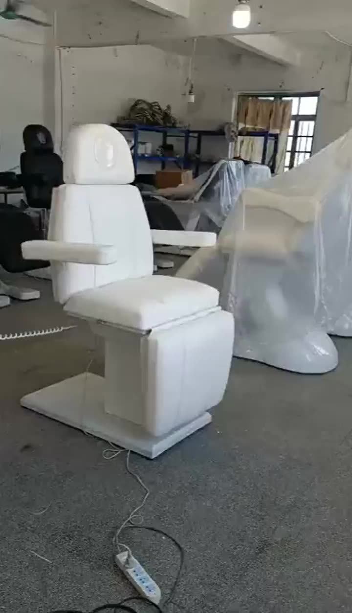 Modern White Beauty Salon Bed 3 Motors Electric Facial Cosmetic Massage
