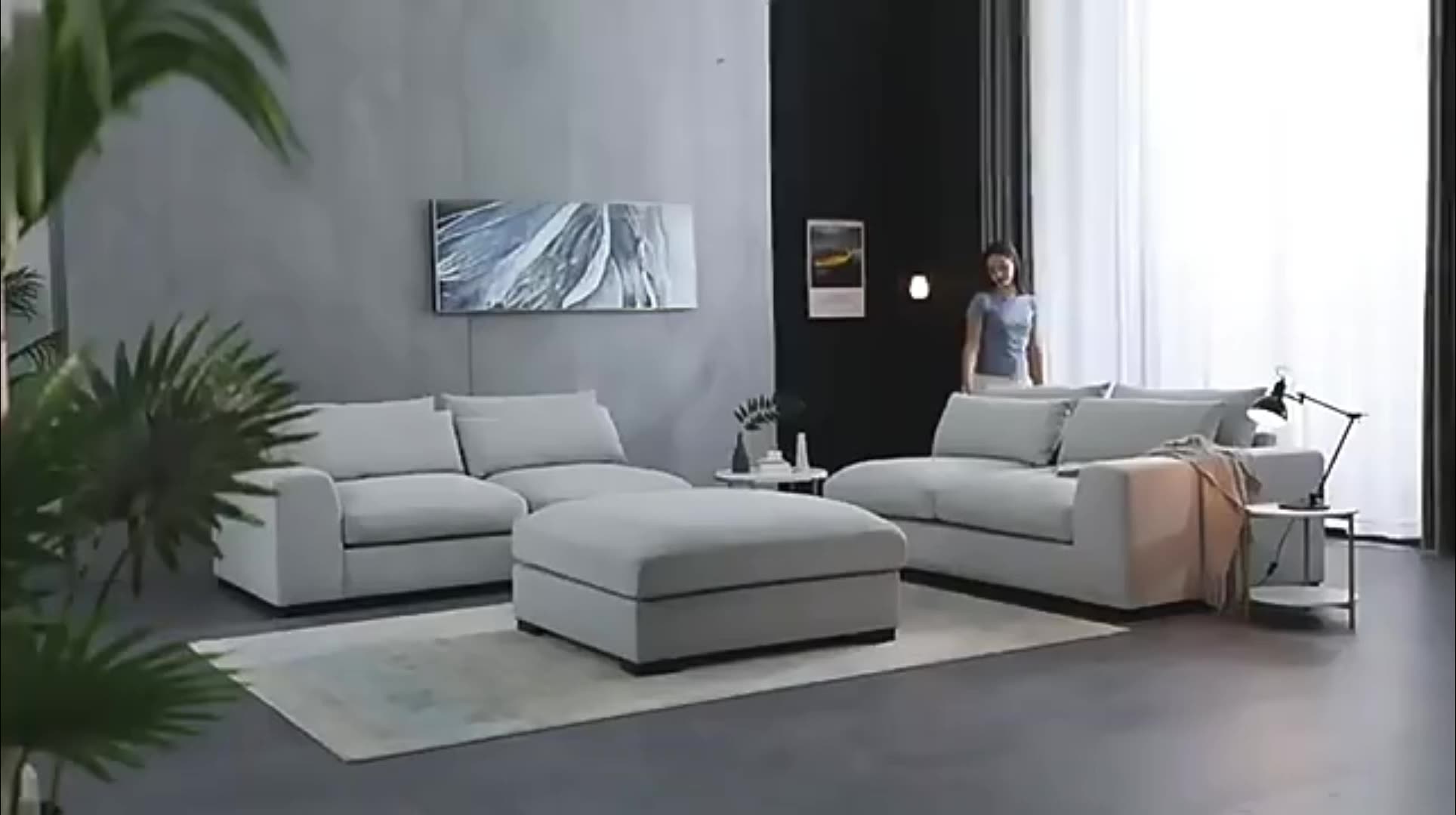 Nordic Lshape Feather Black Sectional Sofa Set Modular Sofas Chaise Lounge Buy Modular Sofa