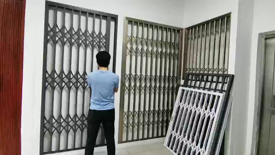 Luxury Security Galvanized Steel Fixed Window Grill Design Wrought Iron