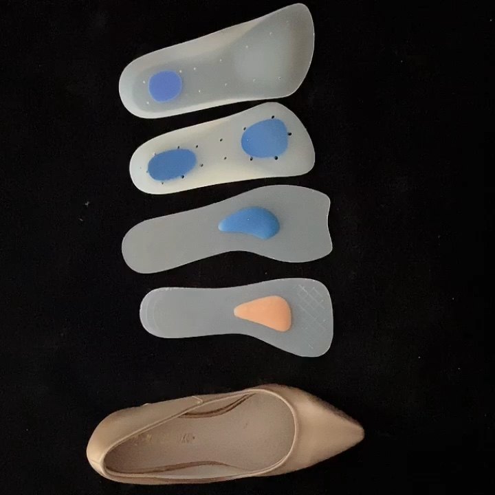 3/4 Silicone Orthotic Arch Support Insoles Women Plantar Fasciitis