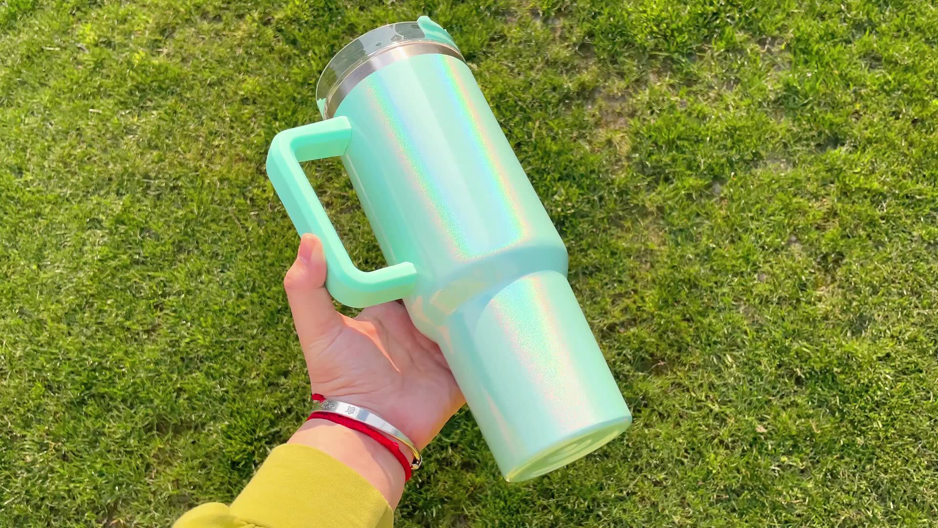 Us Warehouse Sublimation 40oz Tumblers With Handle Double Walled