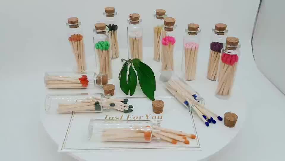 Wooden Glass Bottle Matches Match Sticks In Bulk Wholesale Colored