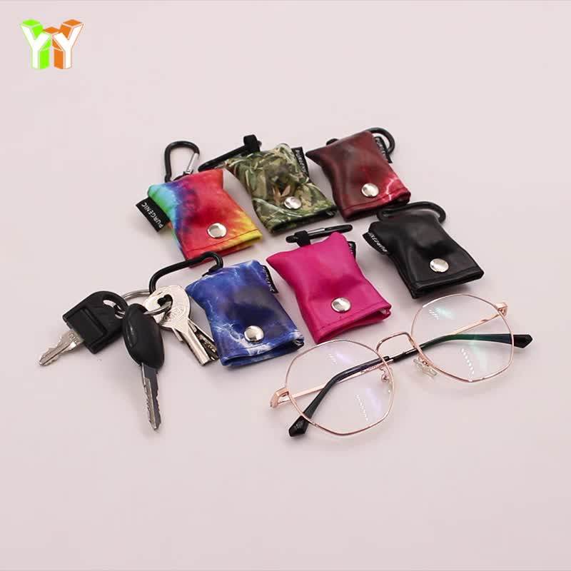 Top Optical Glasses Microfiber Wiping Keychain Cloth