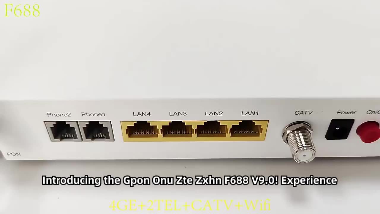 ZTE F688 - Dual Band WIFI, 4GE+2 POTS, CATV, USB Ports