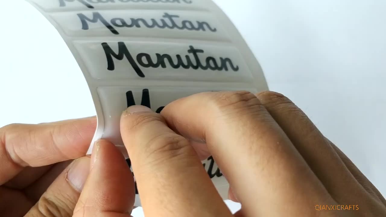 Custom 3d Embossed Gel Labels Soft Plastic Brand Logo Epoxy Resin Domed