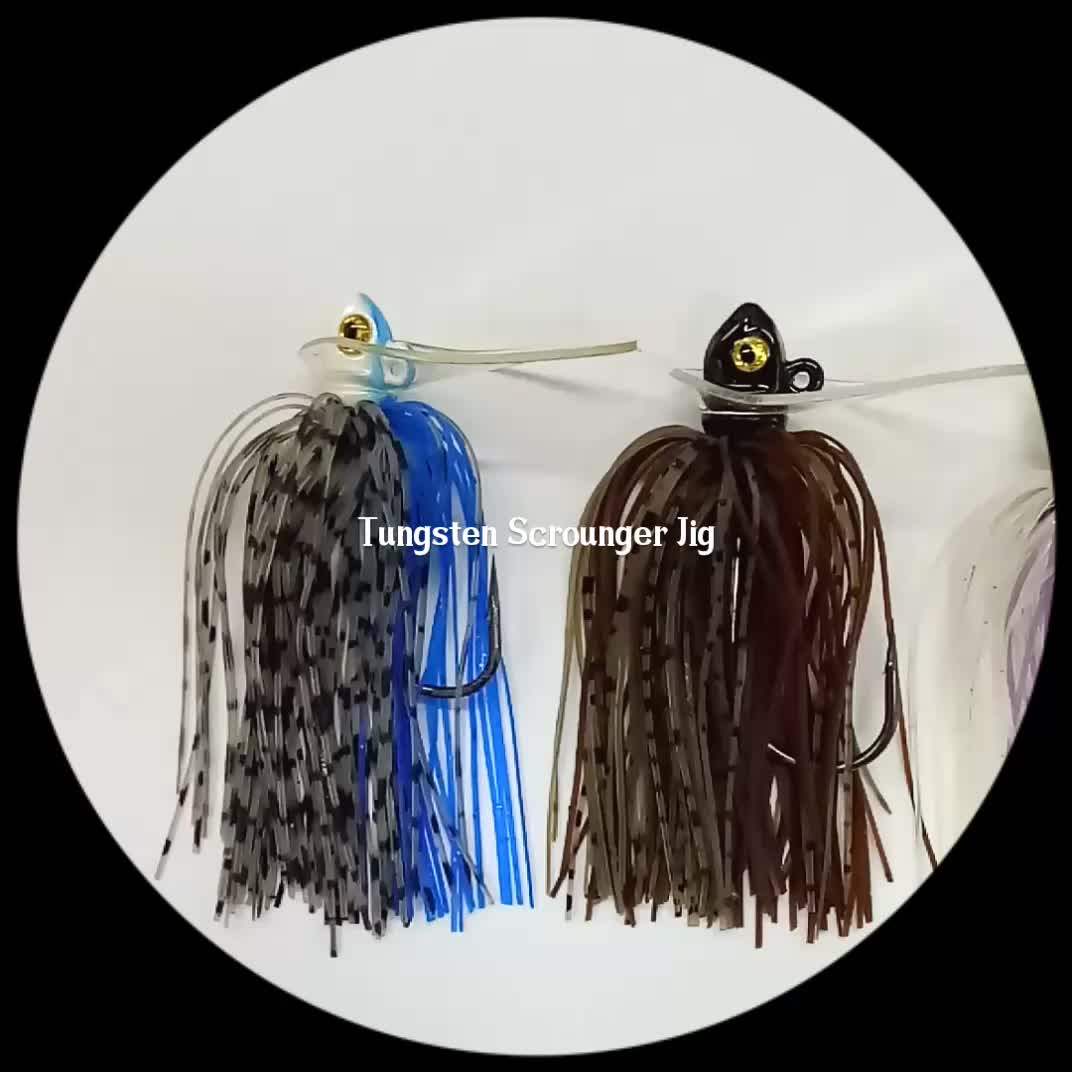 Wholesale High Quality Bass Fishing Lure Tungsten Scrounger Jig Head With Rubber Skirts Buy