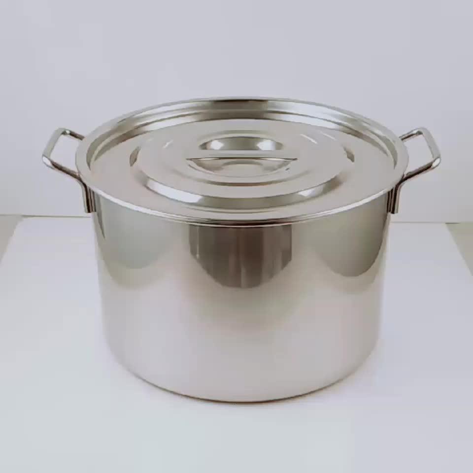 Stainless Steel Double Handle Indian Cooking Pots With Different Size