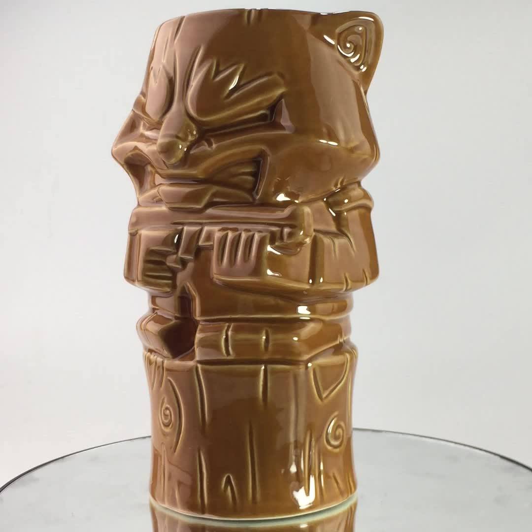 Custom Design Tiki Bar Best Selling Cheap Ancient Ceramic Tiki Mug