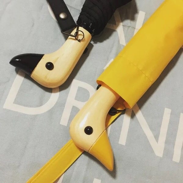 Zhou A's #ug#goose umbrella yellow black
