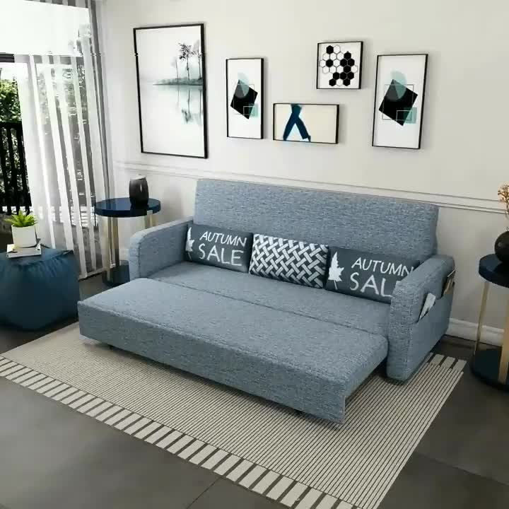 Living Room Foldable Sofa Small Apartment Sofa Bed Lazy Removable And