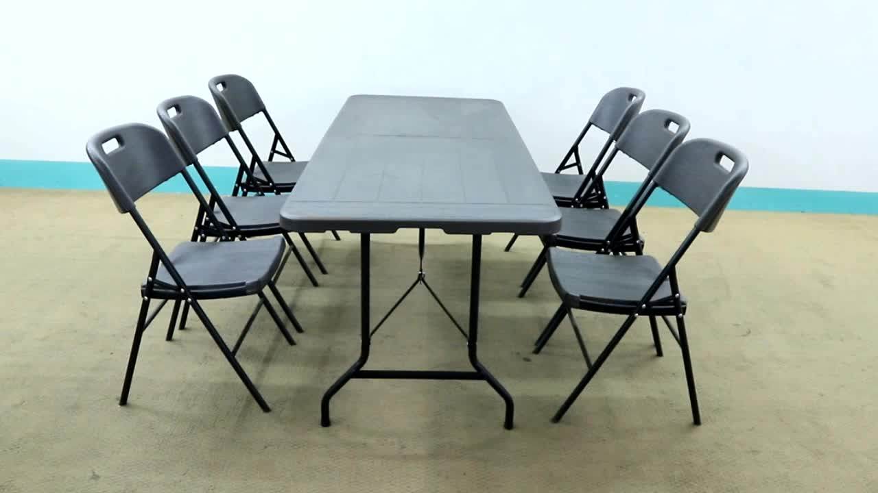 Mesa Plegable De Plástico Para Exteriores,Muebles De Patio,6 Pies,Mesas