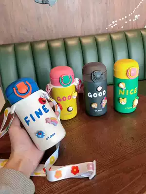 Japanese 3o4 stainless steel thermos cup female student personality simple creative cartoon water Cup Mori portable small Cup