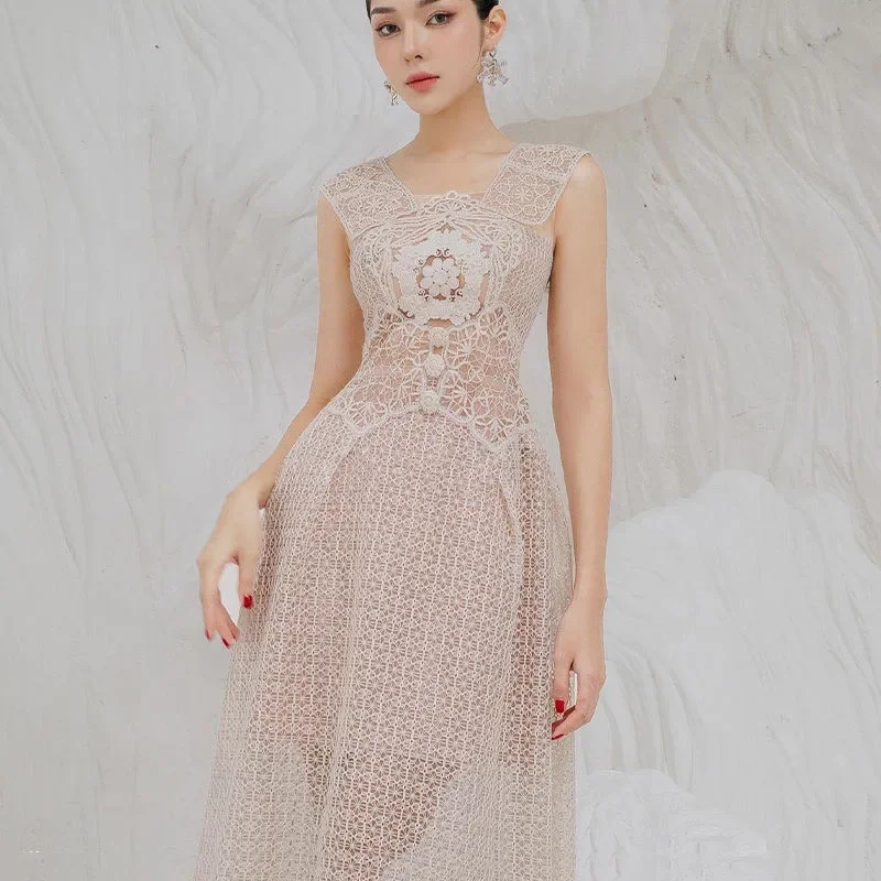 Design summer lace evening dress