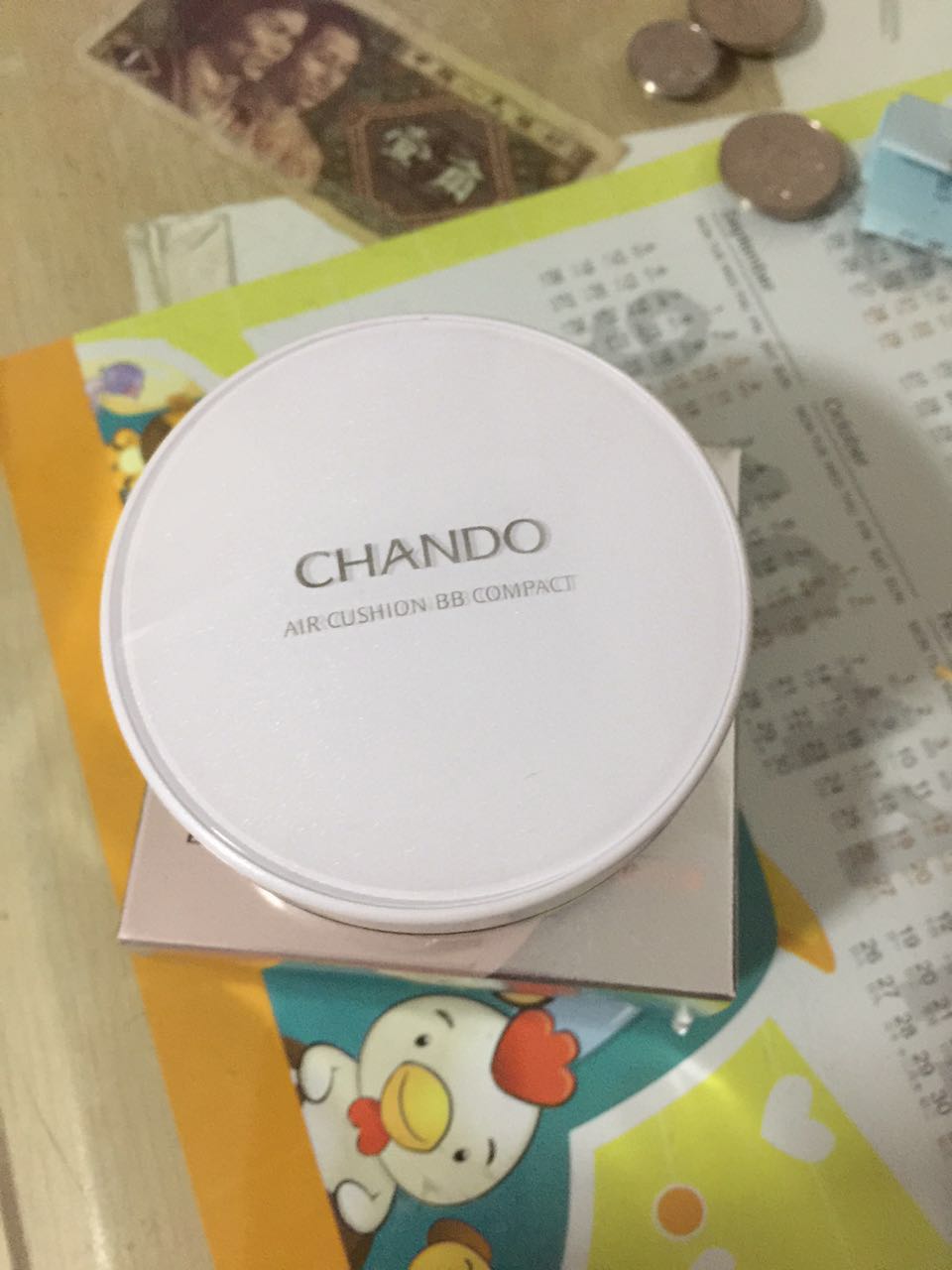 自然堂雪润晶采裸透气垫霜