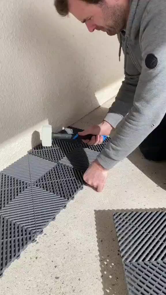 Rigid Modular Colorful Interlocking Garage Floor Tiles Industrial