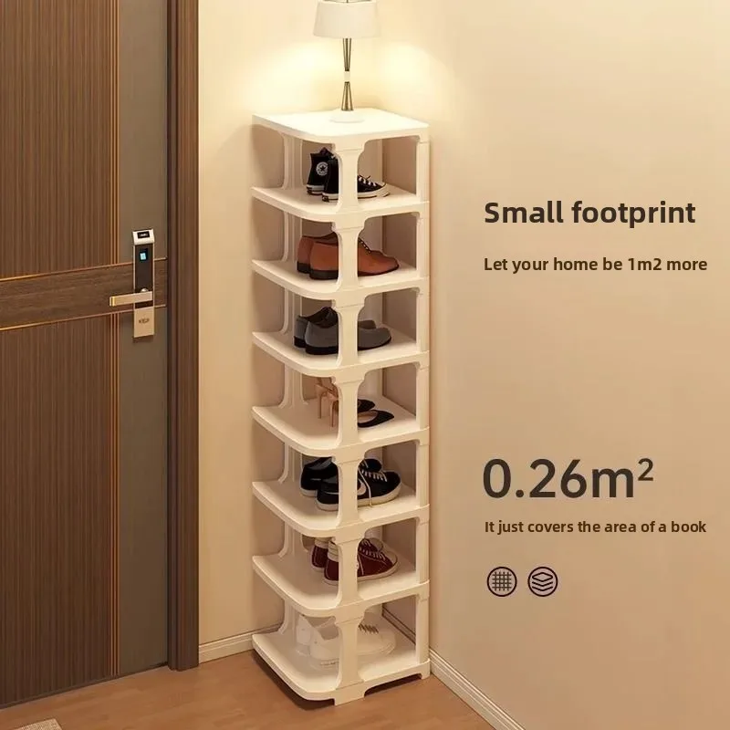 Shoe Rack for Home Use, Simple Modern Entryway, Multi-Layer Simple Trendy Shoe Rack for Rental Apartments, Small Narrow Single-Layer for One Pair
